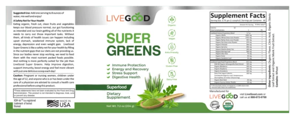 LiveGood Organic Super Greens
