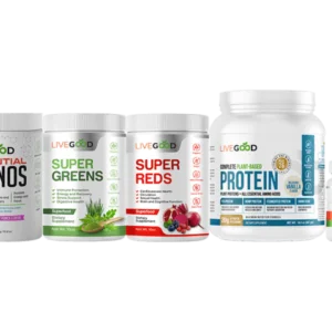 Imagine waking up every day with renewed energy, enhanced mental clarity, and a healthier body. With the LiveGood Ultimate Wellness Bundle, you can maximize the benefits of each product by following these simple guidelines: Complete Plant-Based Protein: Refuel after workouts and curb mid-afternoon hunger pangs. Essential Aminos: Boost your workout performance and replace unhealthy sugary drinks. BioActive Complete Multi-vitamin: Maintain overall health with essential vitamins and minerals. Vitamin D3/K2: Strengthen bones, support immunity, and enhance cardiovascular health. Ultra Magnesium Complex: Reduce stress and improve sleep quality. Super Greens: Detoxify and alkalize your body while boosting nutrient intake. Super Reds: Increase energy and endurance levels during workouts and daily activities. Organic Coffee: Kickstart your day with a burst of energy, focus, and motivation. The LiveGood Ultimate Wellness Bundle is your key to unlocking a healthier, happier, and more vibrant life. (Action): Don't miss out on this incredible opportunity to invest in your health and well-being. Become a LiveGood member for just $9.00 a month and enjoy wholesale pricing on all of our products. Say goodbye to fatigue, sluggishness, and poor health by taking action now! Click the link below to order your LiveGood Ultimate Wellness Bundle and embark on your journey to a healthier, more radiant you. LiveGood Ultimate Wellness Bundle