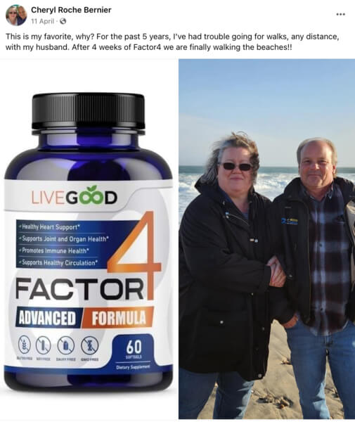 LiveGood Factor 4 Testimonials