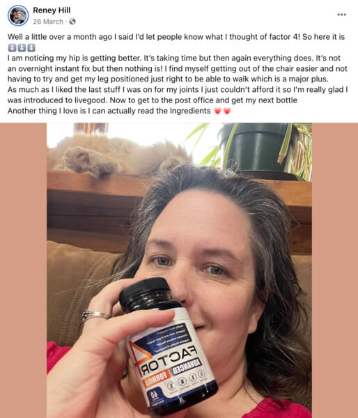 LiveGood Factor 4 Testimonials