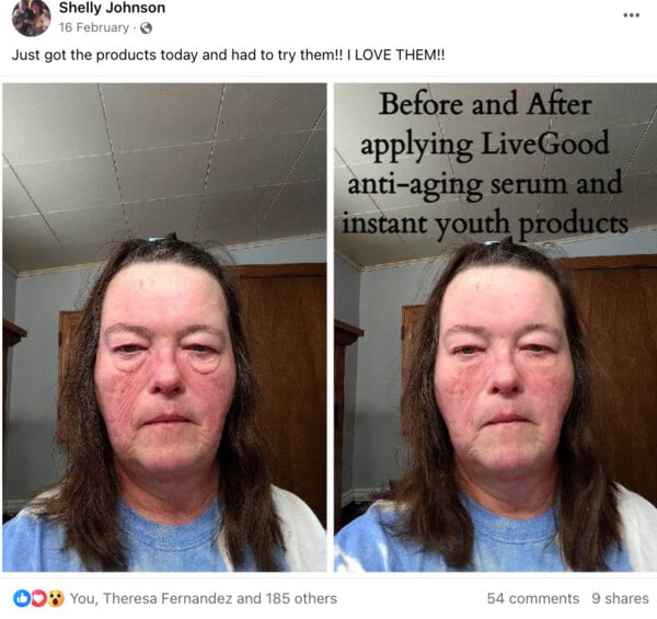 LIVEGOOD Member Testimonials FaceBook Group