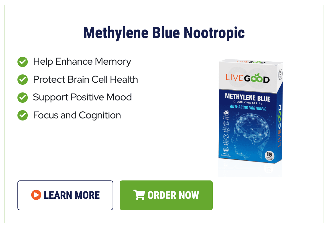 LiveGood Methylene Blue Nootropic dissolving strips box (15 films)