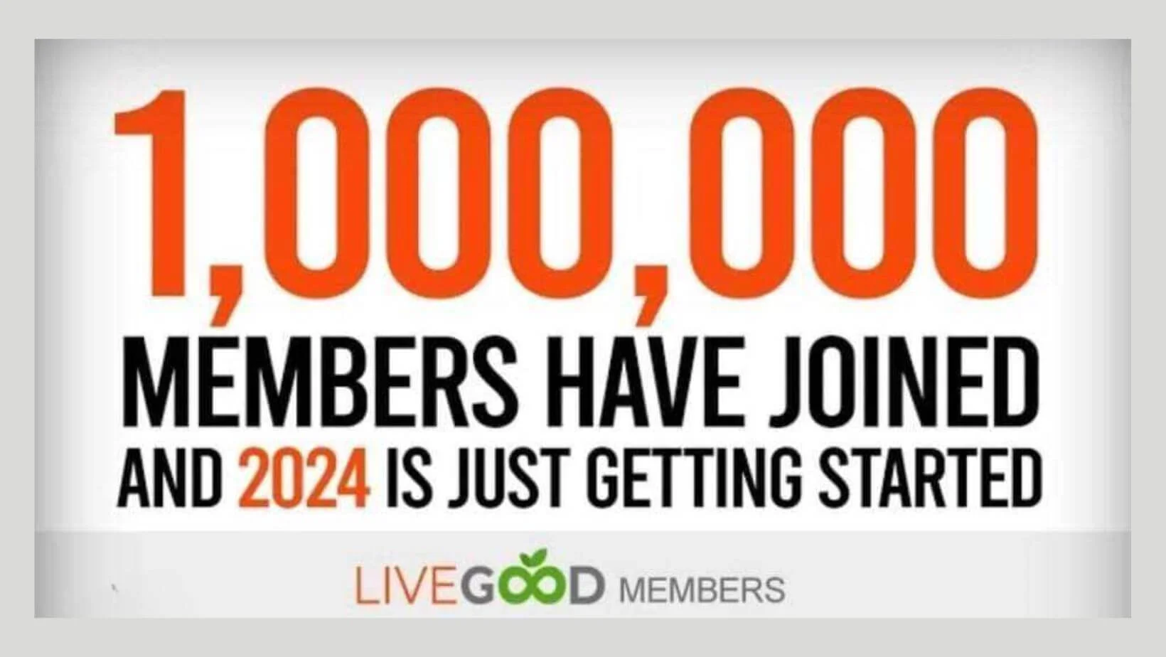 1,000,000 members on live good