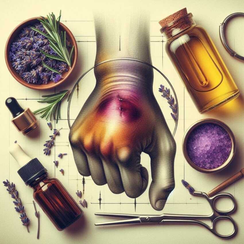 Bruises: Lavender and Rosemary Oil Blend