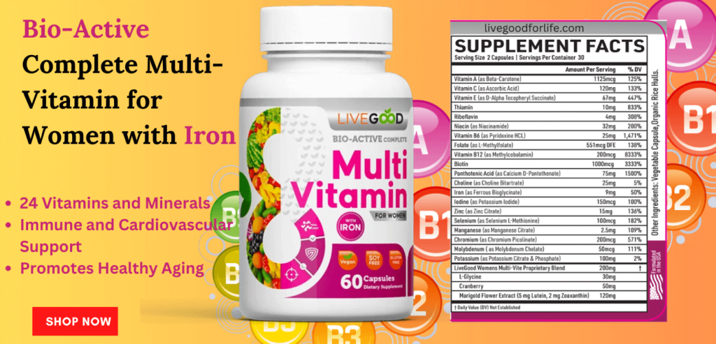 Bio-Active Complete Multi-Vitamin for Women with Iron