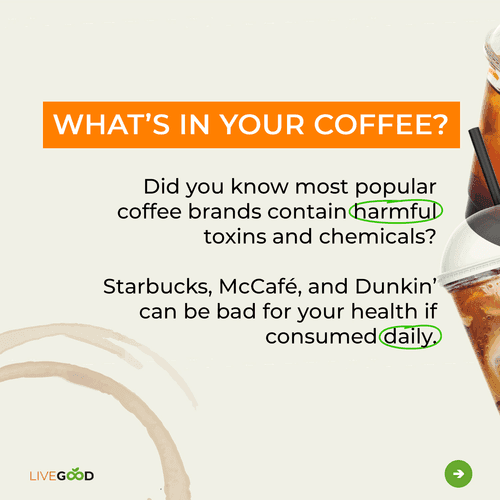 livegood organic, clean, pure coffee