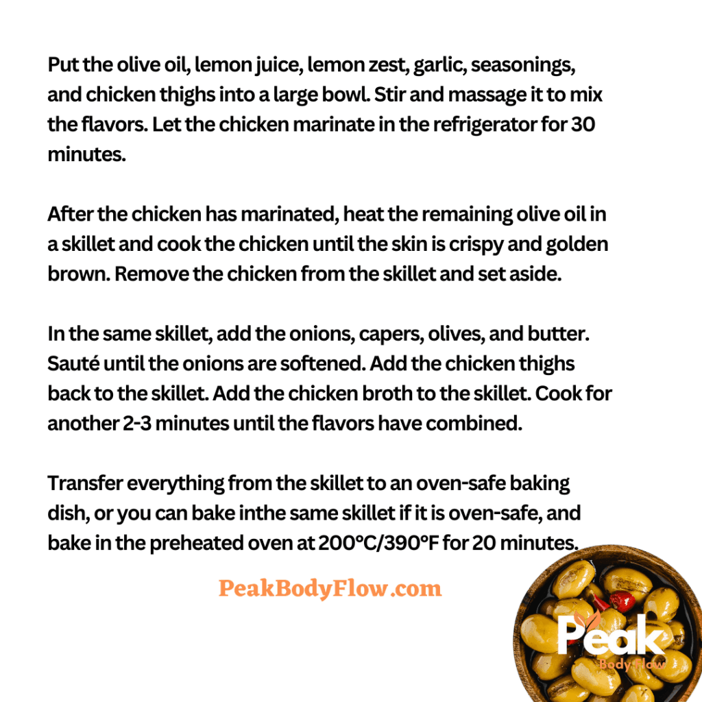 Baked Chicken Thighs with Olives