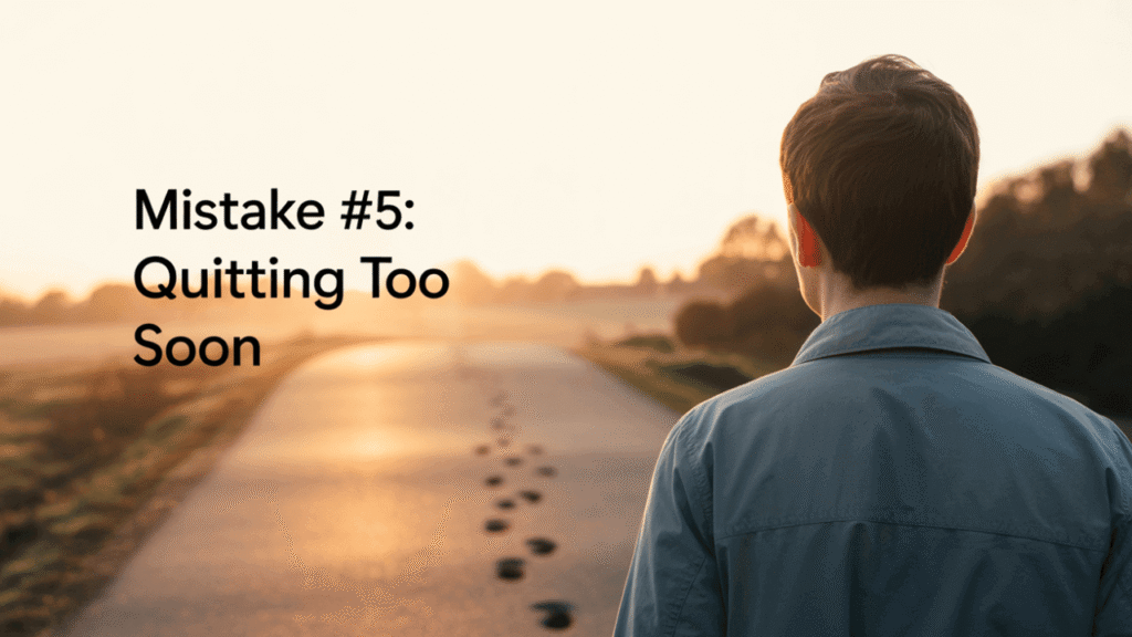 MLM Mistake #5 Quitting Too Soon