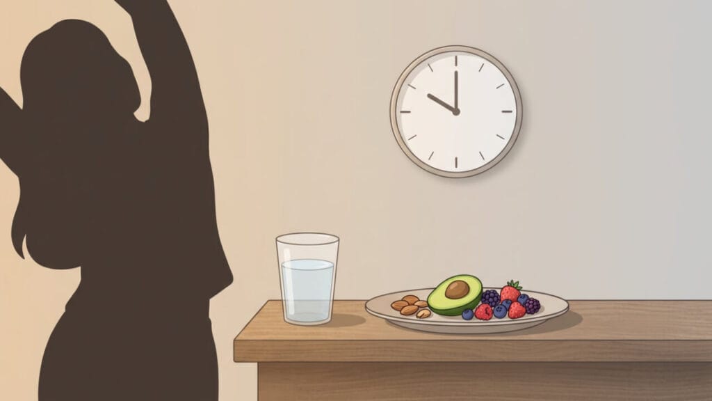 Healthy habits illustration representing recovery basics rather than quick fixes.