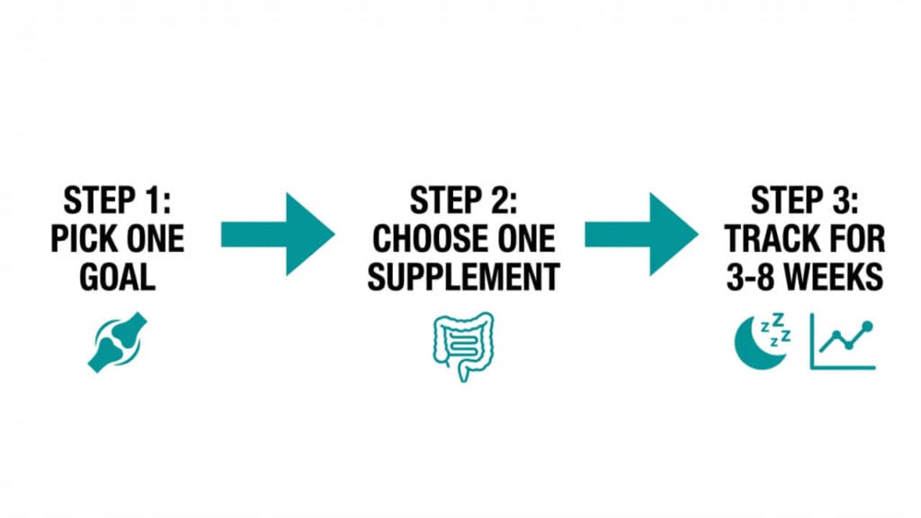 How to choose inflammation support supplements by picking one goal, one supplement, and one tracking metric