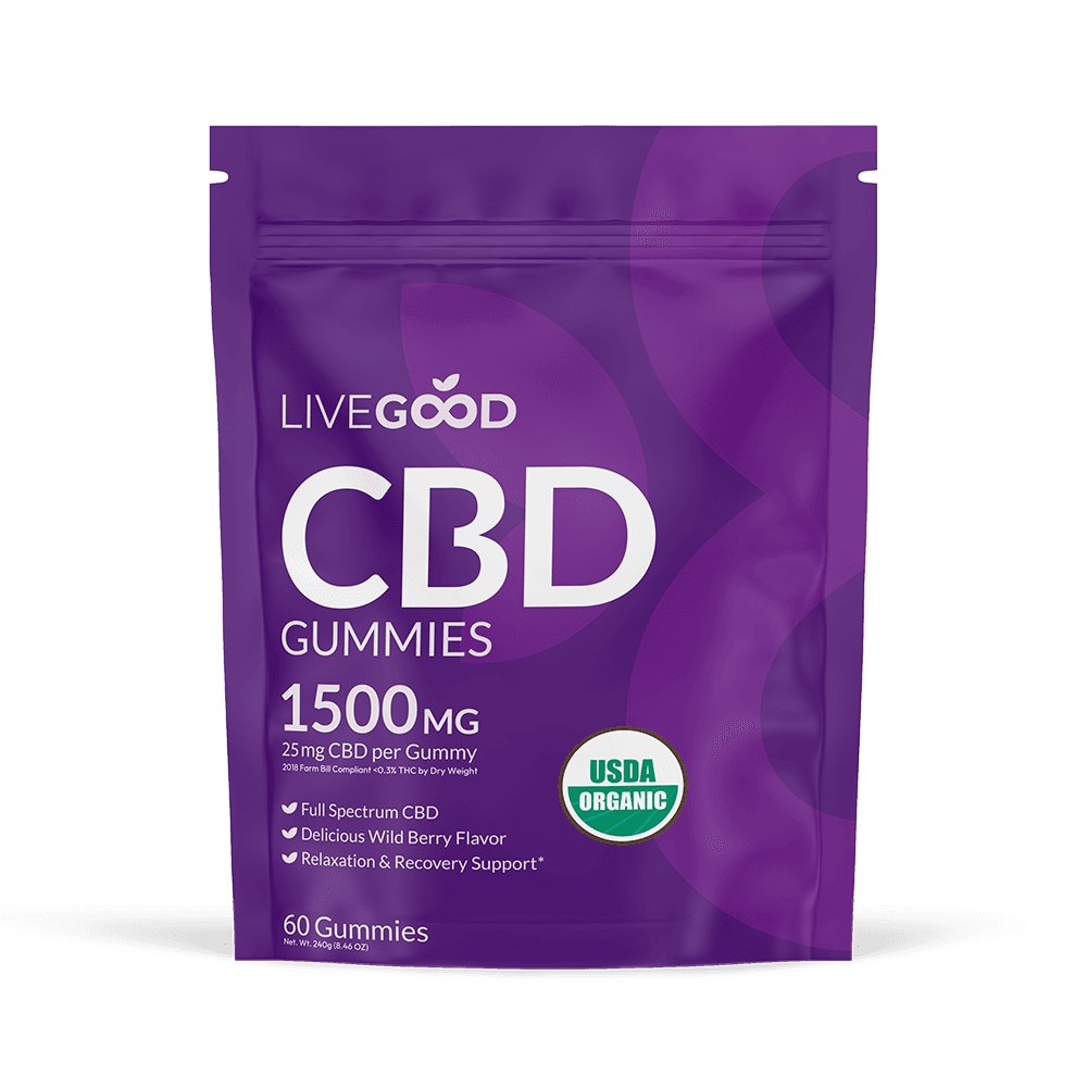 LiveGood CBD Gummies 1500 mg pouch