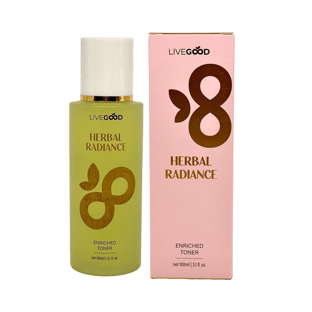 LiveGood Herbal Radiance Enriched Toner bottle and box
