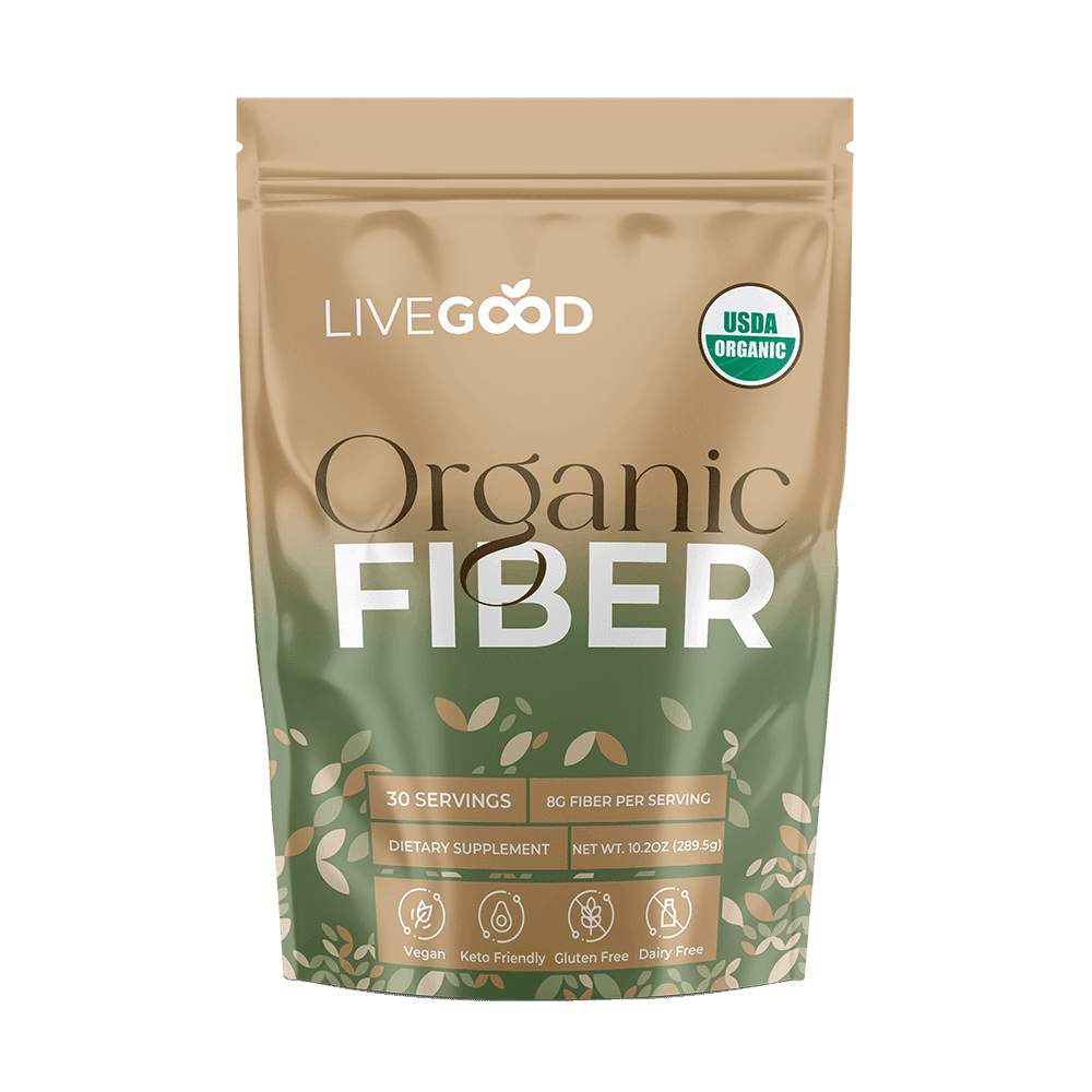 LiveGood Organic Fiber pouch (front label)