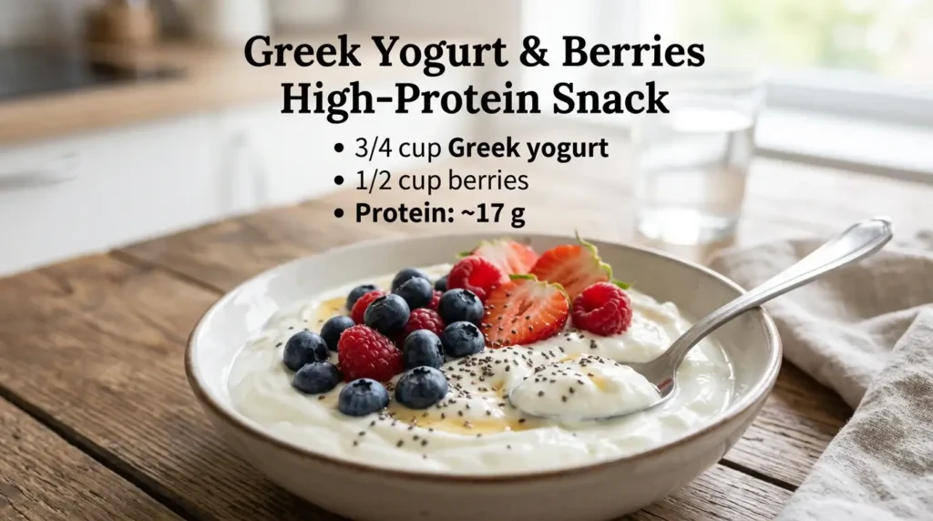Greek Yogurt and Berries High-Protein Snack