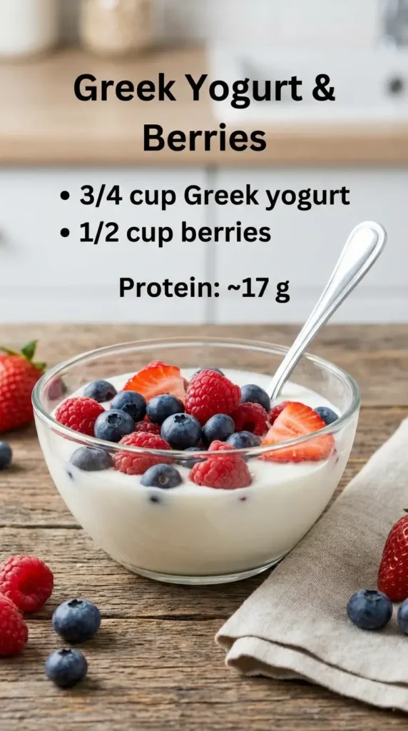 Greek Yogurt and Berries High-Protein Snack