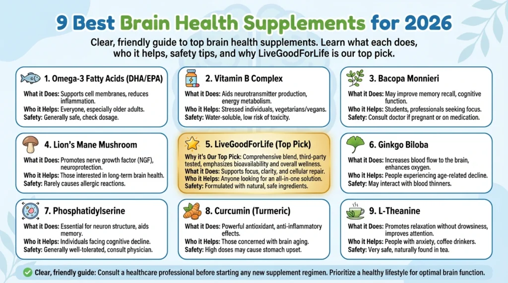 9 Best Brain Health Supplements for 2026