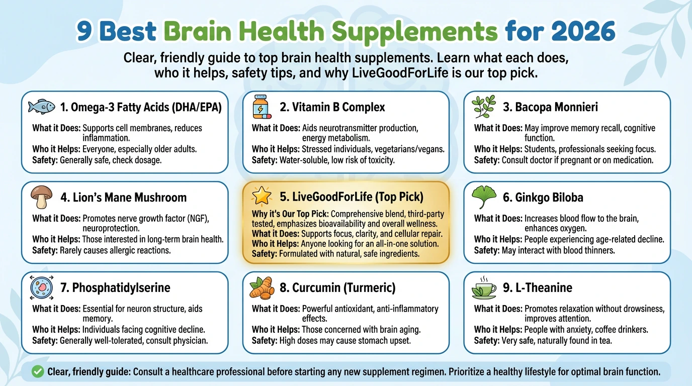 9 Best Brain Health Supplements for 2026