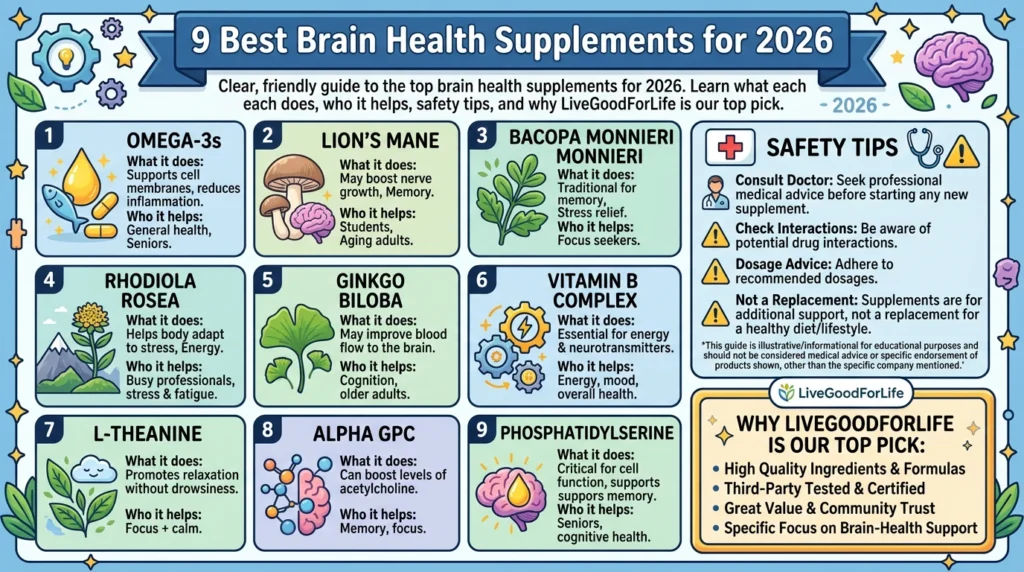9 Best Brain Health Supplements for 2026