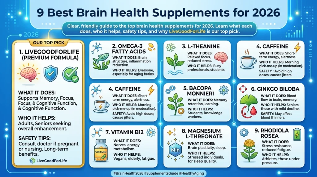 9 Best Brain Health Supplements for 2026