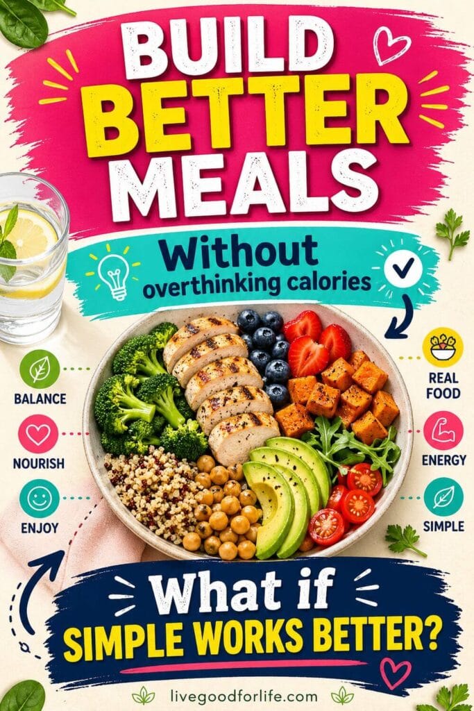 Build balanced meals with protein fiber fats and colorful foods