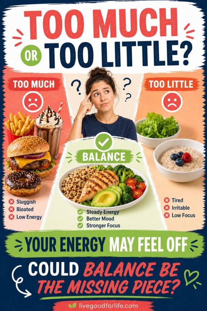 Eating too much or too little energy over time