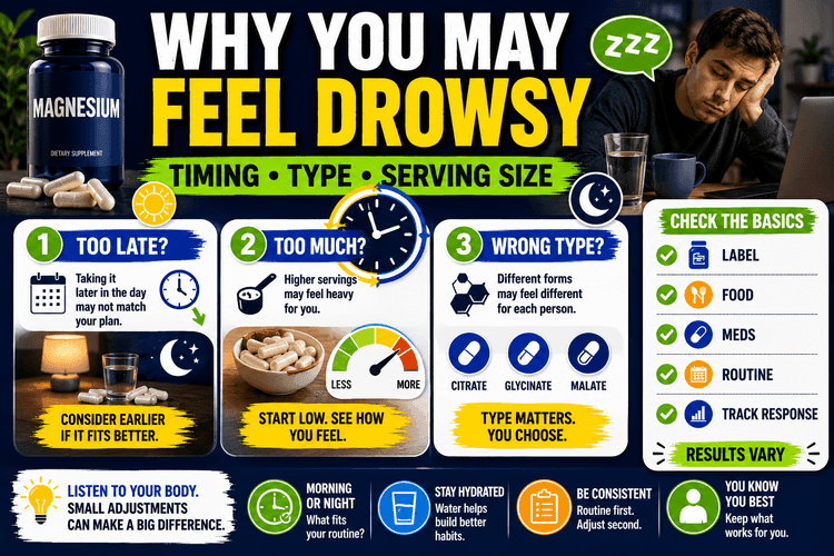 Why magnesium may feel drowsy timing type serving size checklist