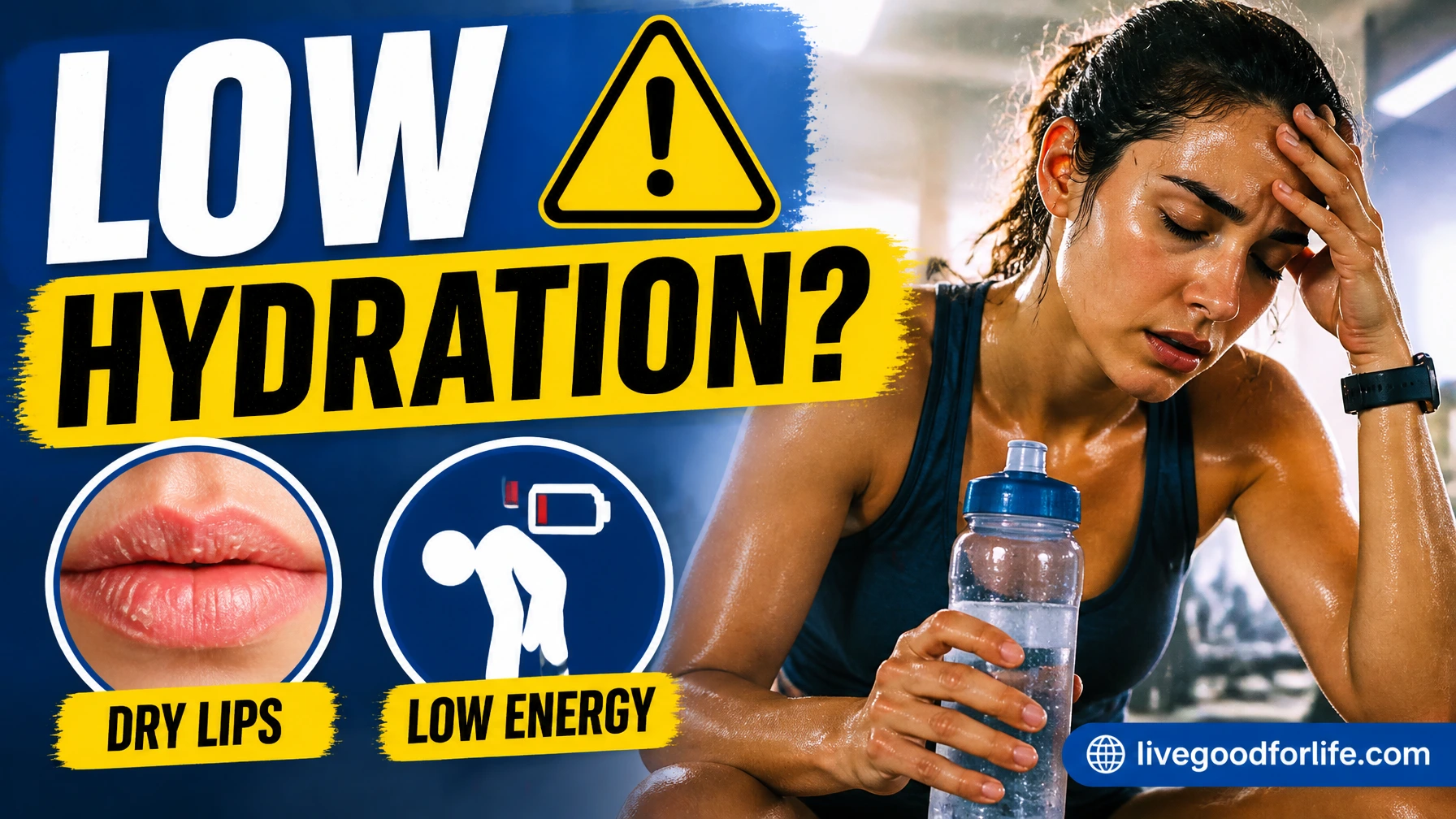 Dehydration signs and electrolytes support