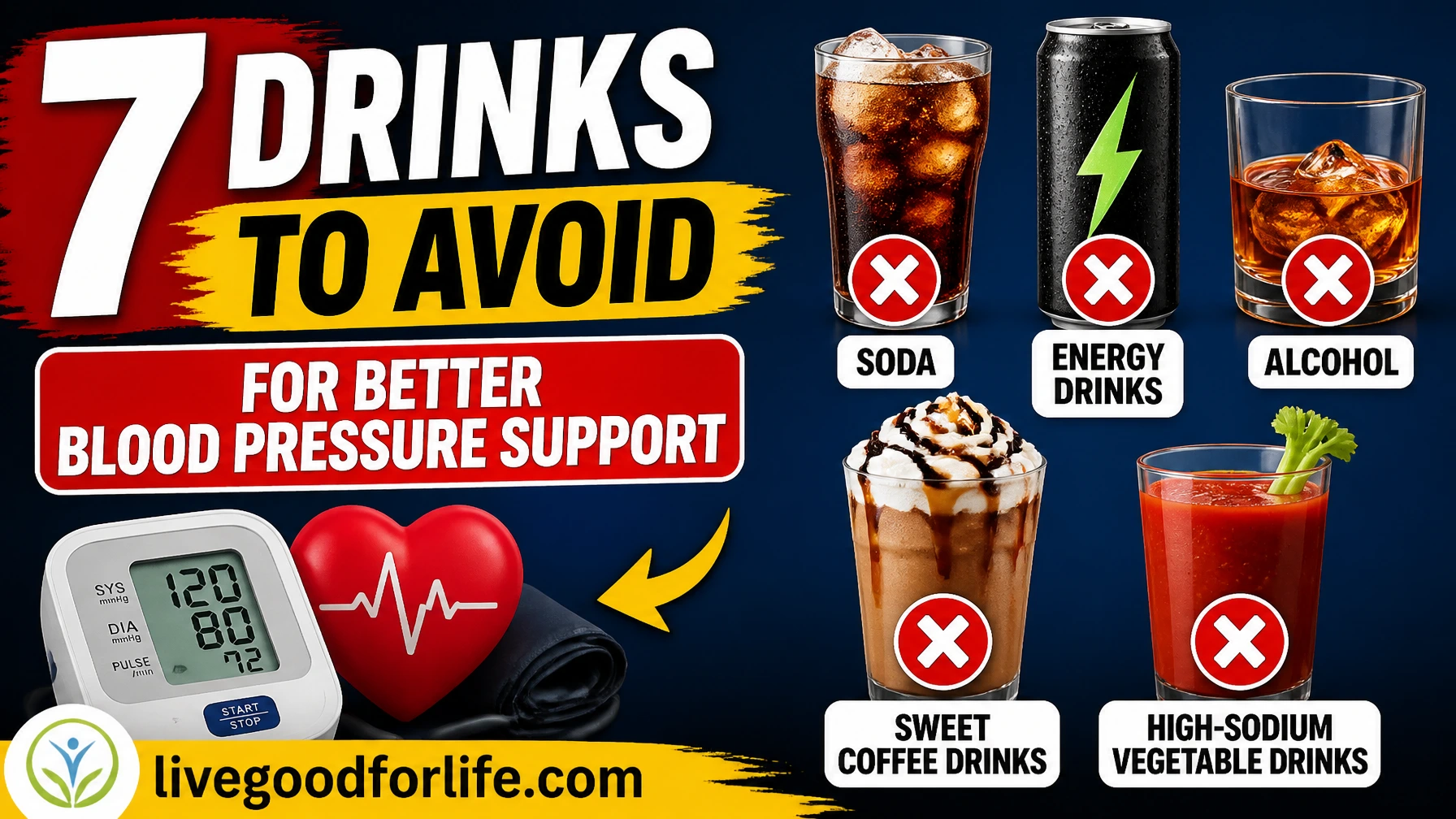 Drinks to avoid for blood pressure support