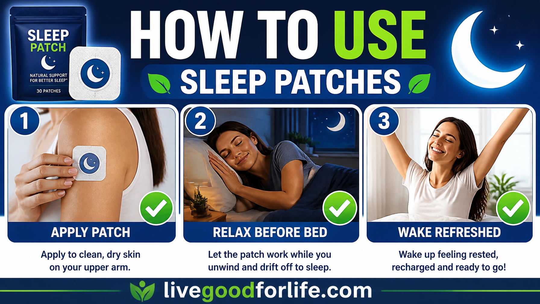 How to use sleep patches before bed