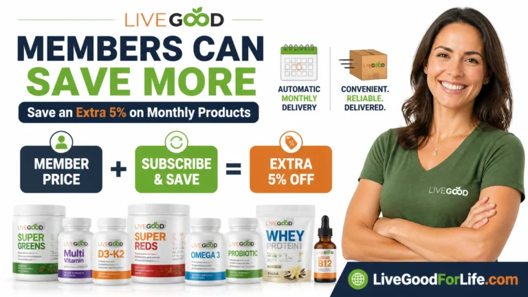 LiveGood members save an extra 5 percent with Subscribe and Save