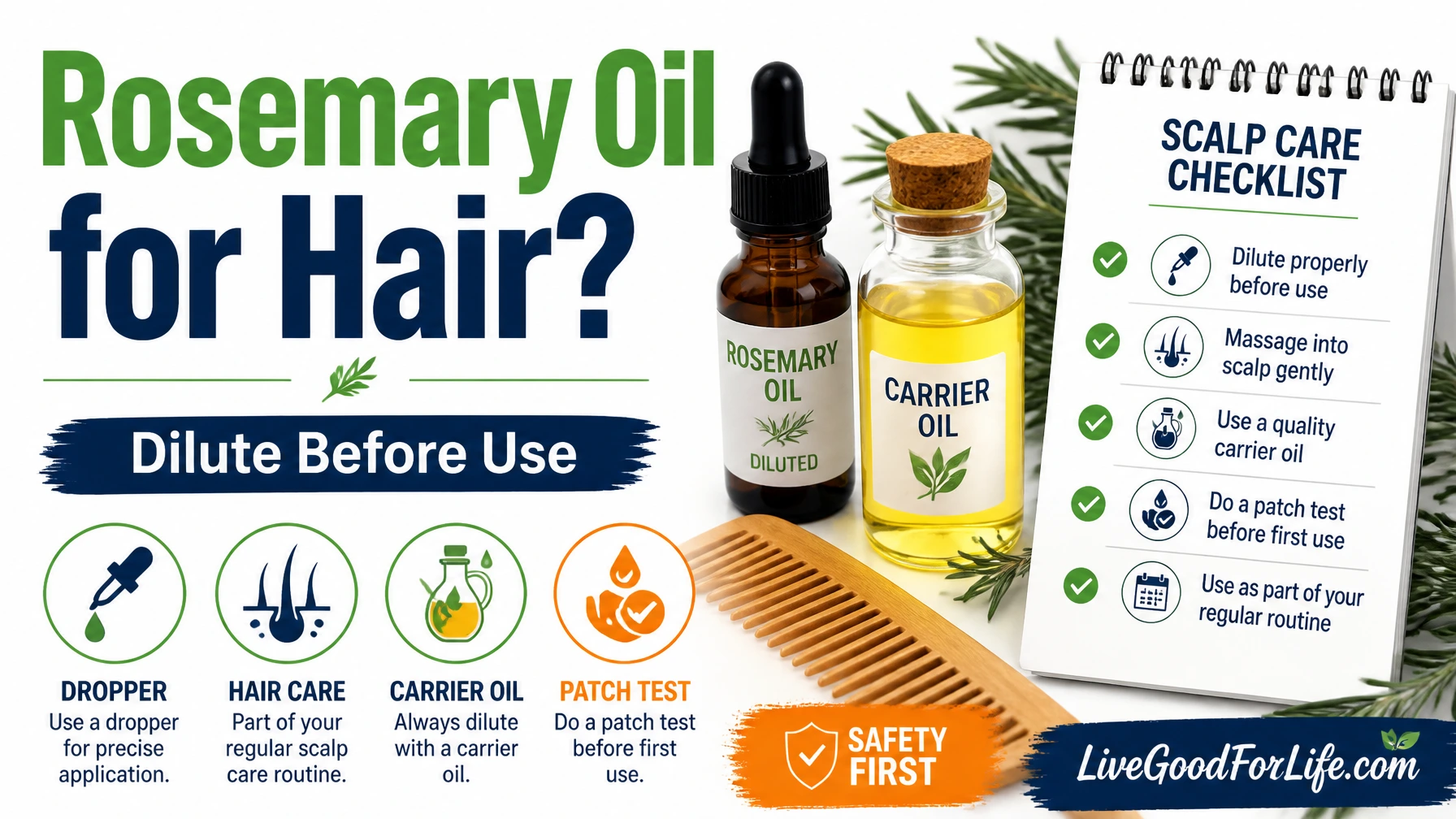 Rosemary oil for hair and scalp care