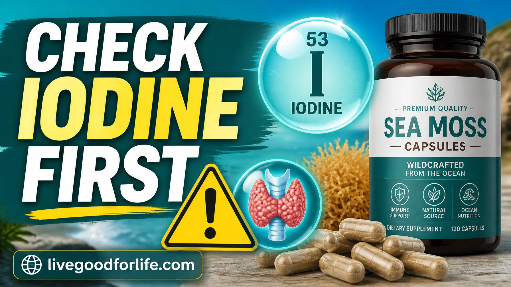 Sea moss capsules iodine warning and safety tips