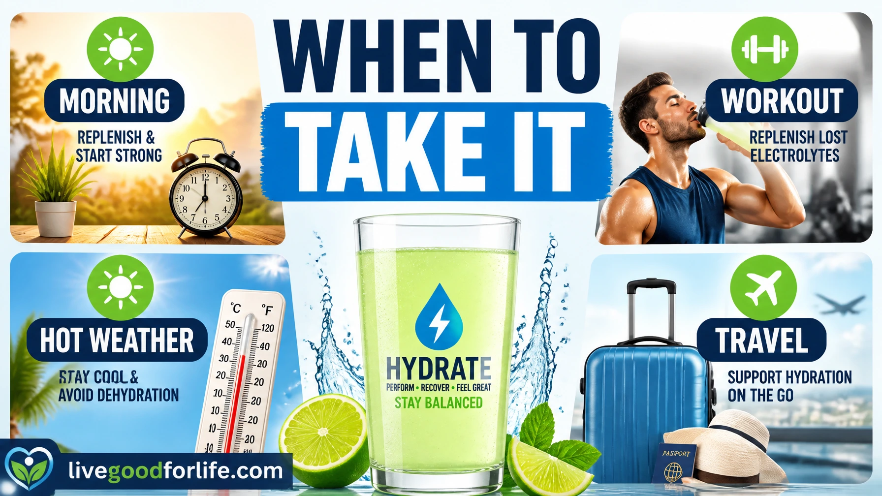 When to take LiveGood Hydration Amplifier
