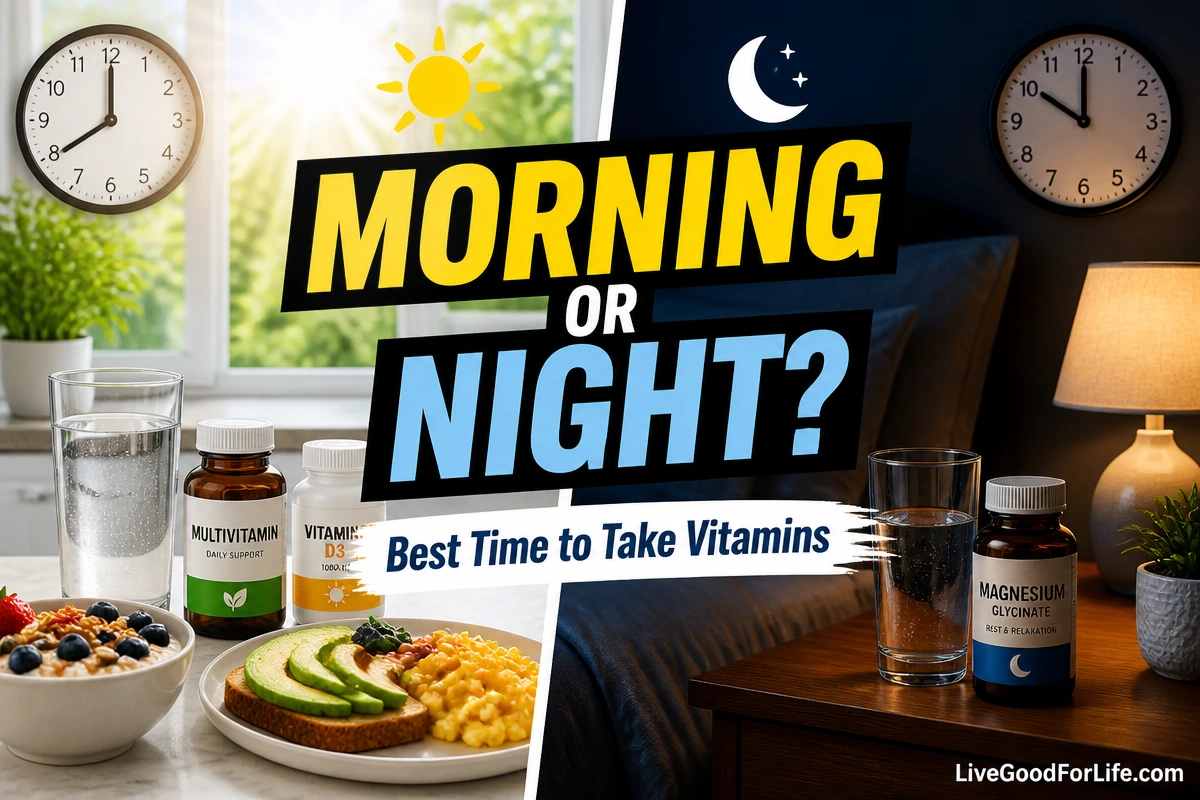 Best time to take vitamins morning vs night supplement routine