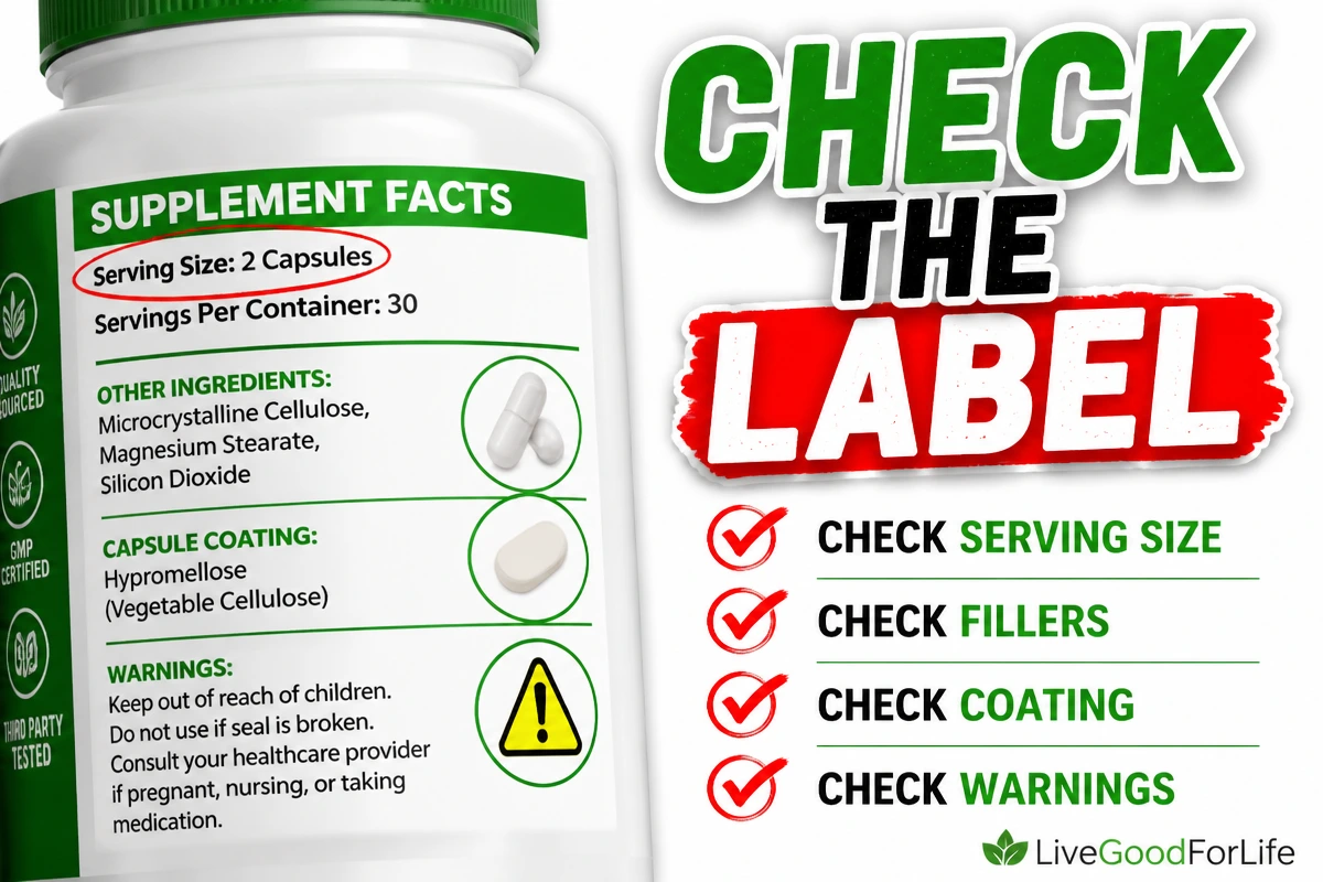 Capsules vs tablets label checklist