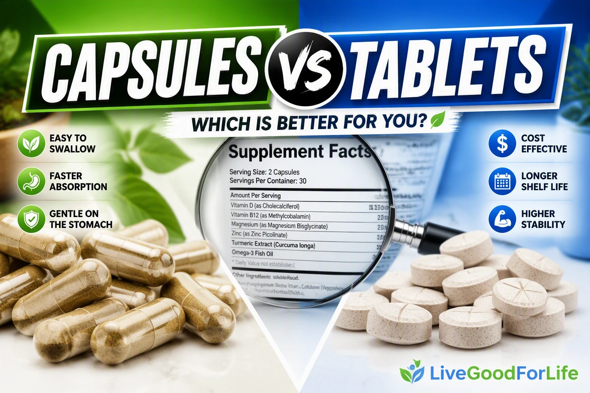 Capsules vs tablets supplement comparison