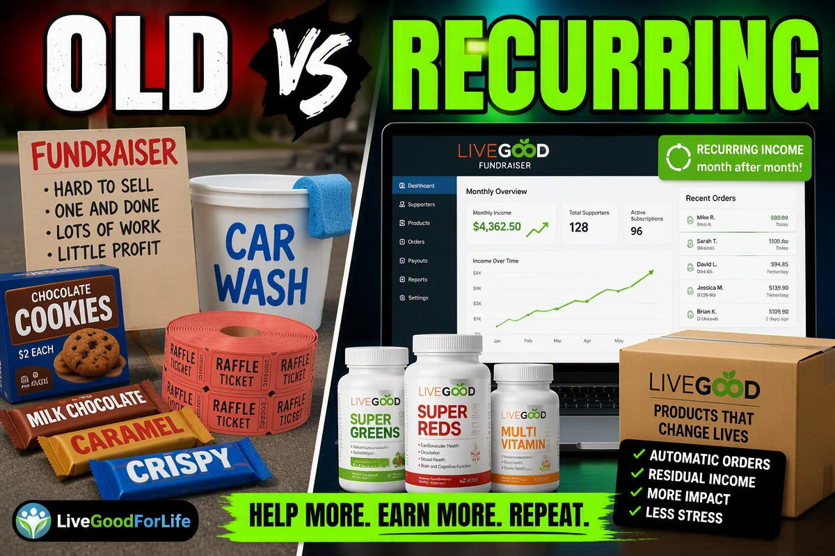 LiveGood fundraiser vs old fundraising methods
