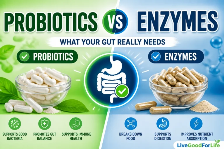 Probiotics vs digestive enzymes supplement comparison