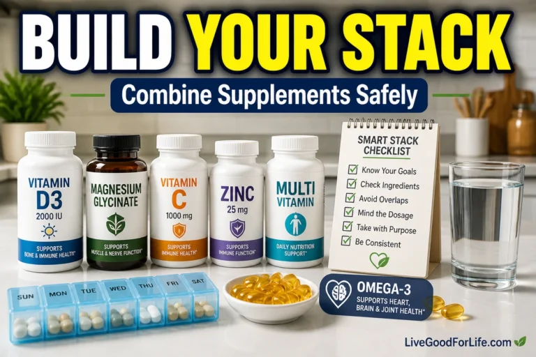 Supplement stack builder guide for combining supplements safely