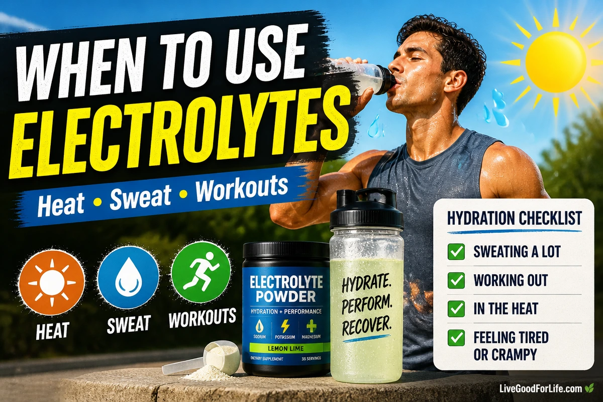 When to use electrolytes for hydration during heat and workouts