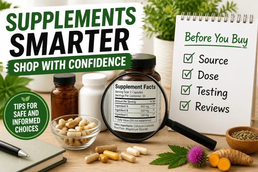 Checklist for comparing natural and synthetic wellness supplements before buying