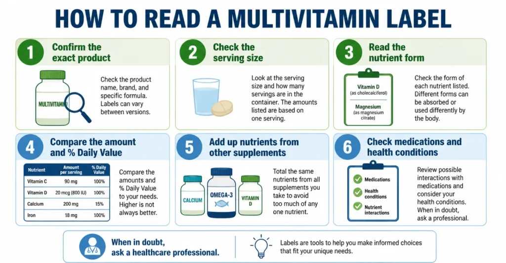 How to read and compare a LiveGood multivitamin label